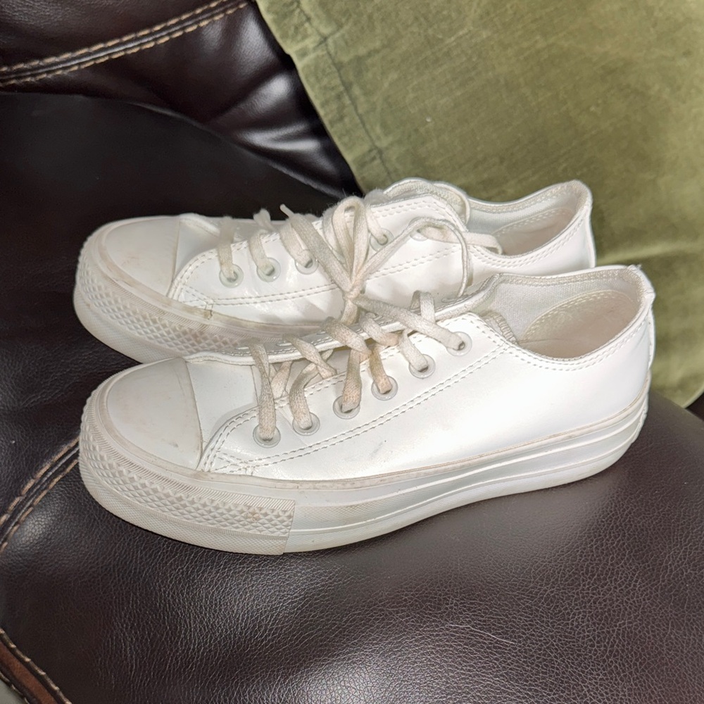 Converse Women's White Sneakers, 6.5
